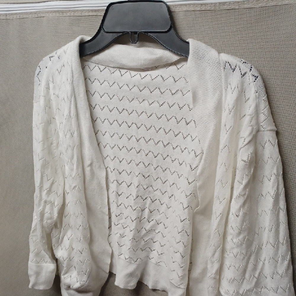 Elegant White Children's Shrug Sweater